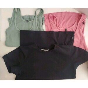 James Perse Lot Of 3 Woman's Shirt Sz 1 Tanks Sz 2 Cotton Made In USA
